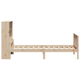 Bookcase Bed without Mattress 100x200 cm Solid Wood Pine 3322129