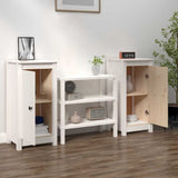 Sideboards 2 pcs White 39x35x80 cm Solid Wood Pine 813727