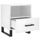 Bedside Cabinets 2 pcs High Gloss White 40x35x47.5 cm Engineered Wood 827489