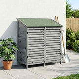 Garden Shed with Roof Grey 106 x 56 x 113.5 cm Solid Fir Wood 42033458