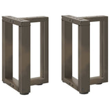 Coffee Table Legs T-Shaped 2 pcs Black 28x25x cm Steel 4013023