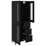 Highboard Black Oak 69.5 x 34 x 180 cm Engineered Wood 3416087