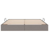 Storage Bed with Mattress Taupe 160 x 200 cm Fabric 3370025