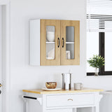 Kitchen Wall Cabinet with Glass Door Kalmar Artisan Oak Engineered Wood 853676
