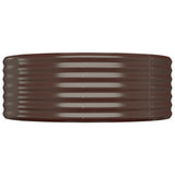 Garden Raised Bed Galvanised Steel 249x100x36 cm Brown 318995
