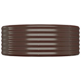 ZNTS Garden Raised Bed Powder-coated Steel 544x100x36 cm Brown 319015