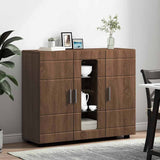 Wooden Cabinet Brown Oak 88.5 x 30.5 x 73 cm Engineered Wood 880308