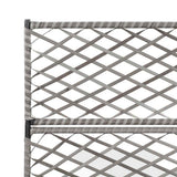46935 Trellis Raised Bed with 3 Pots 83x30x130 cm Poly Rattan Grey