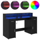 Desk with Drawer Black oak 140 x 55 x 91 cm Engineered wood 3365612