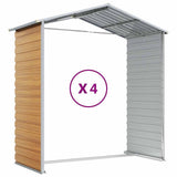 Garden Shed Light Brown 191x385x198 cm Galvanised Steel 3188278
