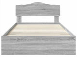 Bed Frame with Drawer Grey Sonoma 100 x 200 cm Engineered Wood 3413234