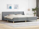 Bed Frame with Mattress Light Grey 180 x 200 cm Fabric 3415235