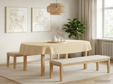 Table Cloth 5 pcs Oval Cream White 160 x 220 cm 42040524