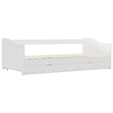 Pull-out Sofa Bed Frame without Mattress White Pinewood 90x200 cm 283149
