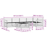 Outdoor Sofa Set 6 pcs Natural 3373484