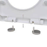 Toilet Seats with Soft Close Lids 2 pcs Plastic White 275930