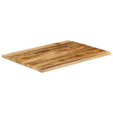 Table Top 100x80x3.8 cm Live Edge Solid Wood Rough Mango 370412