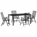 Garden Dining Set 5 pcs Anthracite Powder-Coated Steel 3379292