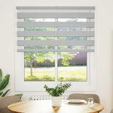 Zebra Blind Light Grey 130x100 cm Fabric Width 125.9 cm Polyester 4014423