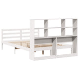 Bookcase Bed without Mattress White 120x200 cm Solid Wood Pine 3321898