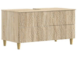 3 Piece Bathroom Cabinet Set DELFT Sonoma Oak Engineered Wood 3417785