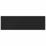 Wall-Mounted Headboard BREDA Black Engineered Wood 897606