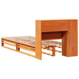 Bookcase Bed without Mattress Wax Brown 75x190 cm Small Single Solid Wood 3323907