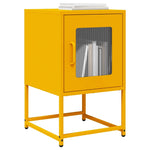 ZNTS Bedside Cabinet Mustard Yellow 36x39x60.5 cm Cold-rolled Steel 853329