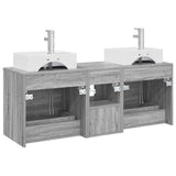Bathroom Cabinet Set 3 pcs Grey Sonoma 49.5 x 41 x 62.5 cm 3405840