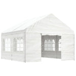 Gazebo with Roof White 4.46x4.08x3.22 m Polyethylene 3155486