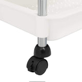 336332 5-Tier Kitchen Trolley White 42x29x128 cm Iron and ABS