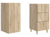 Cabinet Set 2 pcs 33 x 34.5 x 90 cm Engineered Wood 3416567