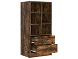 Highboard with Drawer Smoked Oak 45.5 x 34 x 127 cm 869366