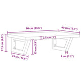 Basin Shelf Wall Mounted Steel and Solid Wood Beech 3302370