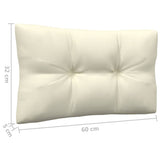 2-Seater Garden Sofa with Cream Cushions Solid Pinewood 3096010