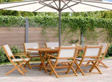 Garden Dining Set Cream White 3281712