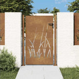 Garden Gate 100x150 cm Corten Steel Grass Design 153175