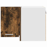 Hanging Cabinet Smoked Oak and White 57 x 57 x 40 cm 884190