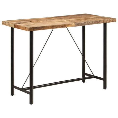 ZNTS Bar Table 150x70x107 cm Solid Wood Mango and Iron 356382