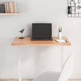 Table Top Light Brown 80x60x2 cm Treated Solid Wood Oak 3156359