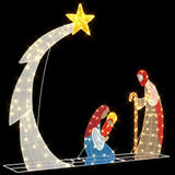 Nativity Scene Warm White 149 x32 x 127.5 cm Polyester 42019623