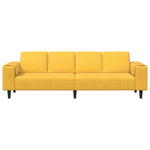 Fabric Sofa with Cushion Light Yellow Corduroy fabric 3335106