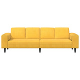 Fabric Sofa with Cushion Light Yellow Corduroy fabric 3335106
