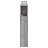 LED Headboard Grey Sonoma 180x18.5x103.5 cm Engineered Wood 837363