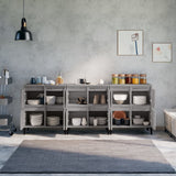 Sideboards 3 pcs Grey Sonoma 60x35x70 cm Engineered Wood 3185781