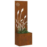 Garden Privacy Screen Rusty 50 x 150 cm Weathering steel 876433