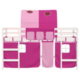 Kids' Loft Bed with Tunnel without Mattress Pink 90x190cm 3207005