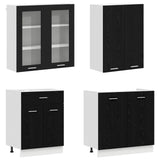 Kitchen Unit LYON 4 pcs Black Oak Engineered Wood 3438356