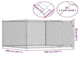 Dog Cage with Door Grey 2x2x1.5 m Galvanised Steel 172562
