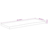 Table Top 100x40x2.5 cm Rectangular Solid Wood Acacia Live Edge 370252
